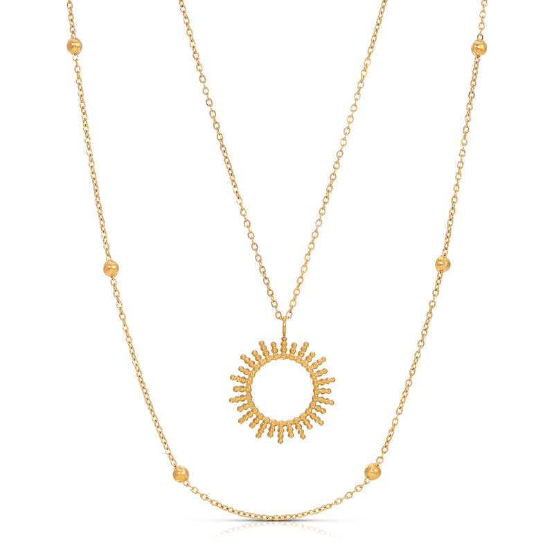 RAY OF SUN LAYERED NECKLACE