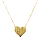 HEART AND CRYSTAL NECKLACE