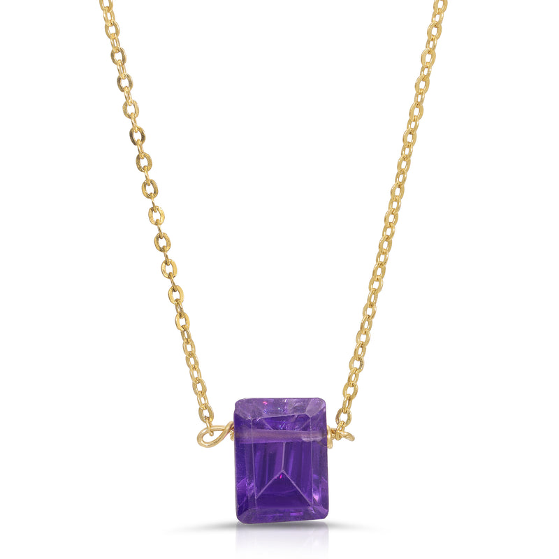 SUSPENDED  AMETHYST NECKLACE