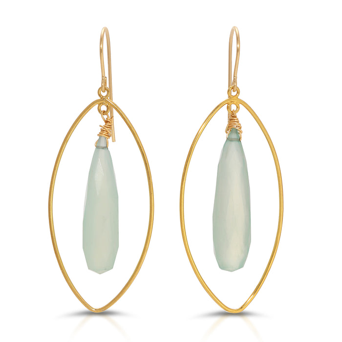 KALANI CHALCEDONY MARQUISE EARRINGS