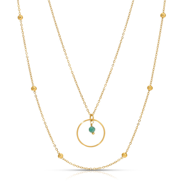 MALAGA LAYERED CIRCLE NECKLACE