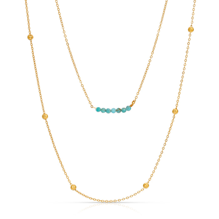 SEYCHELLES LAYERED AMAZONITE NECKLACE