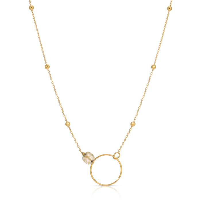 CINTRA  LABRADORITE CIRCLE CHAIN