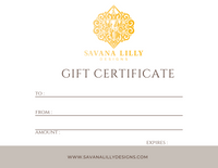 SAVANA LILLY DESIGNS GIFT CARD