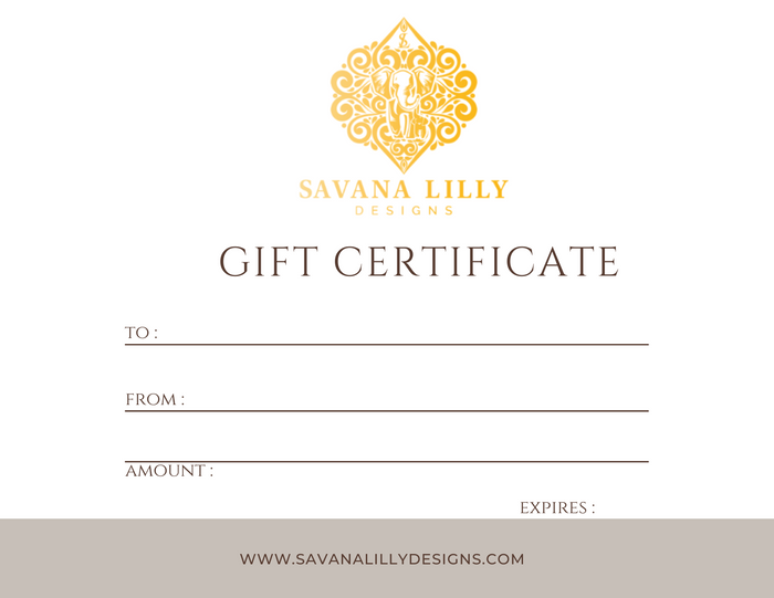 SAVANA LILLY DESIGNS GIFT CARD
