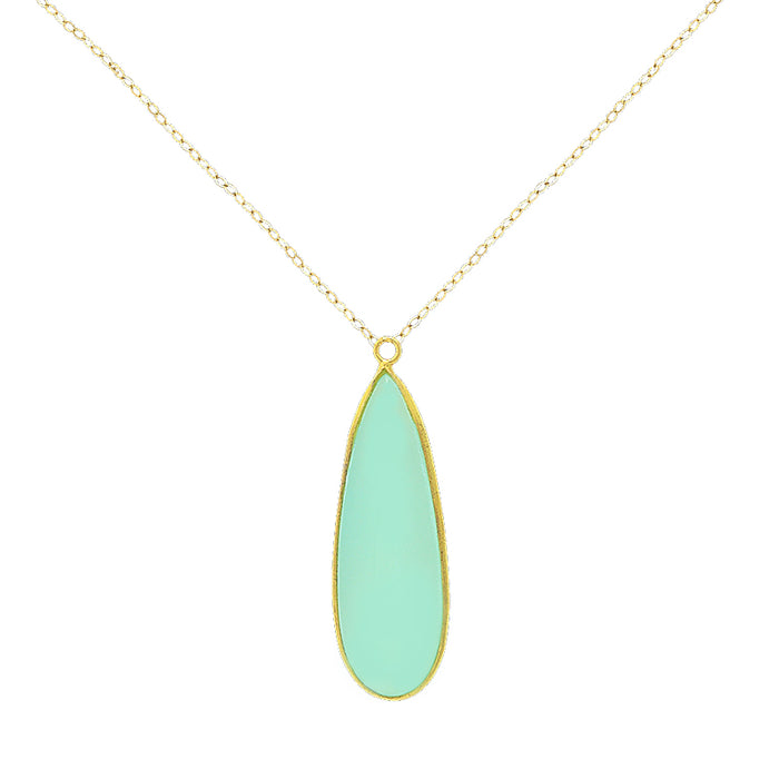 DESTINY CHALCEDONY TEAR DROP NECKLACE