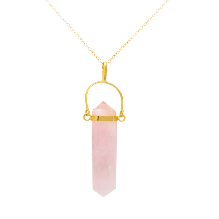 EDEN  ROSE QUARTZ NECKLACE