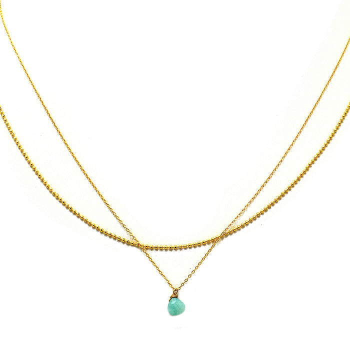 GIANNA LAYERD CHALCEDONY NECKLACE