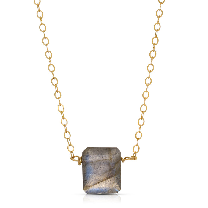 SUSPENDED LABRADORITE NECKLACE