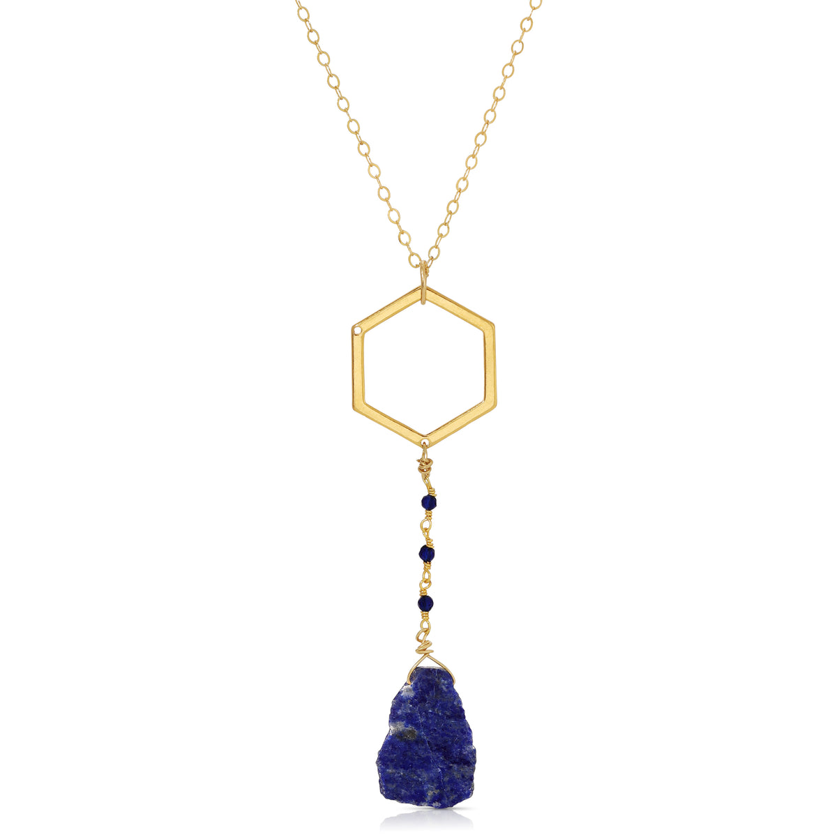 GEOMETRIC LAPIS NECKLACE