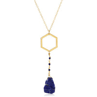 GEOMETRIC LAPIS NECKLACE