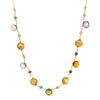 GOLD AND  RAINBOW  RAINDROPS NECKLACE
