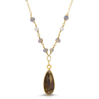 NATALIA LABRADORITE DROP NECKLACE