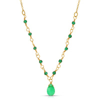 Ireland Green Onyx  Drop Necklace