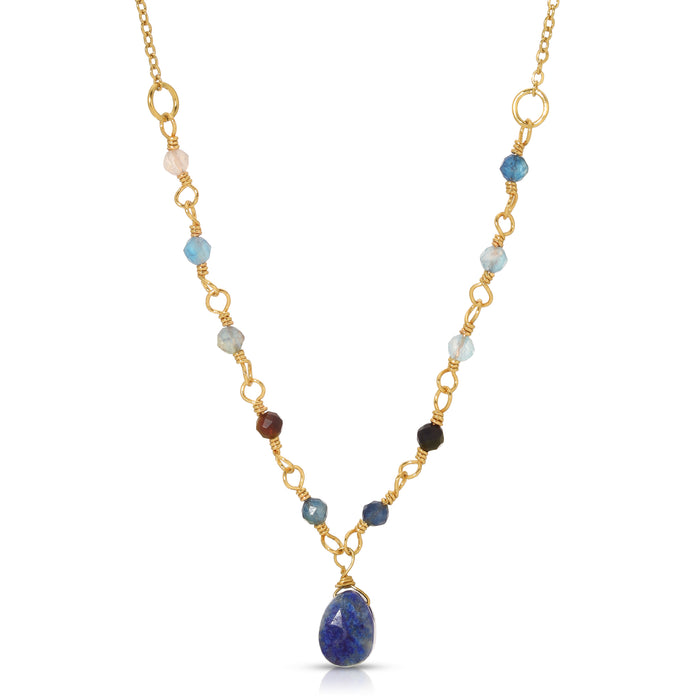 CAPRI LAPIS DROP NECKLACE