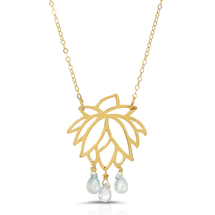 BALI TOPAZ LOTUS NECKLACE