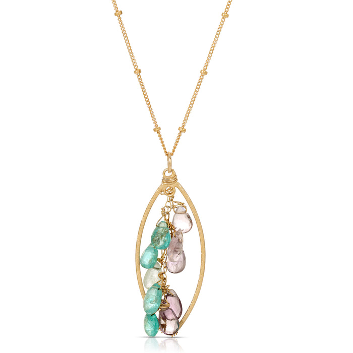 JACARANDA TOPAZ OPAL NECKLACE