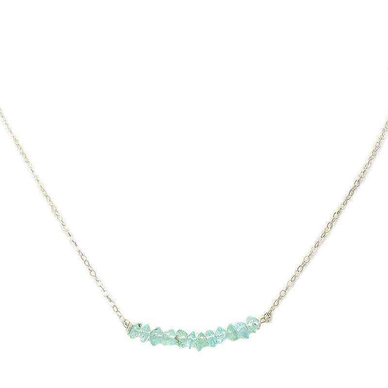 Sardegna Apatite Bead Bar Necklace