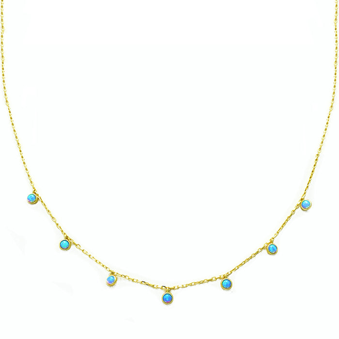 Savana Gold Opal Droplet Necklace