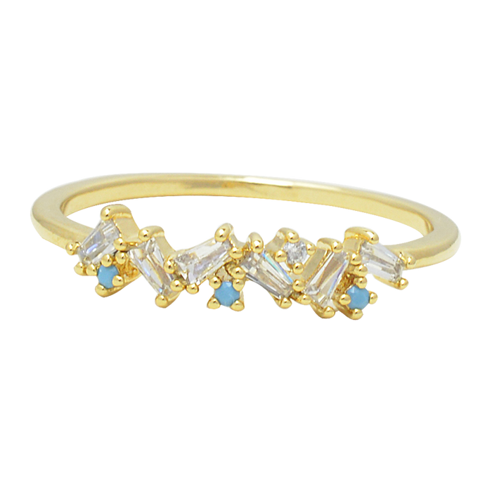 SIENNA TURQUOISE AND CUBIC GOLD RING