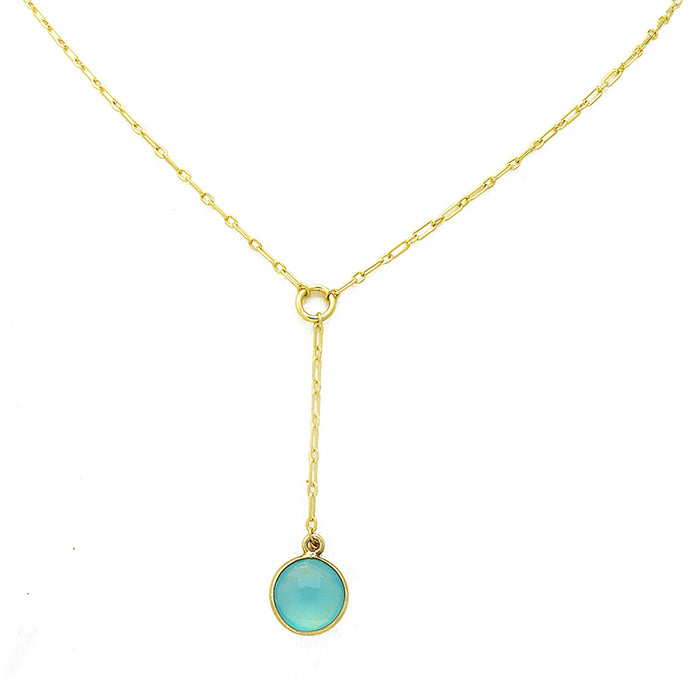 Skylar Chalcedony Lariat