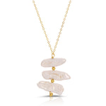 LEILA TRI LAYER PEARL NECKLACE