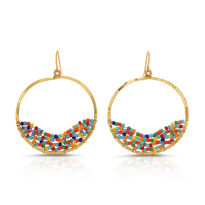 AHARON ROUND RAINBOW  EARRINGS