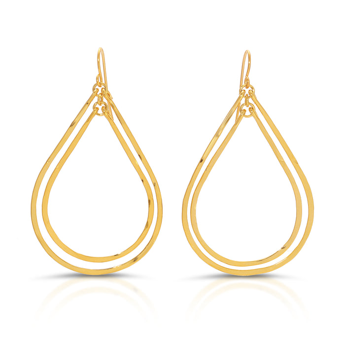 DOUBLE TEARDROP EARRINGS
