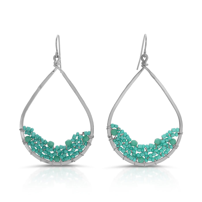 SHYANNE TURQUOISE TEARDROP EARRINGS