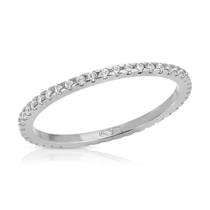 FERRARA STERLING SILVER PAVE BAND