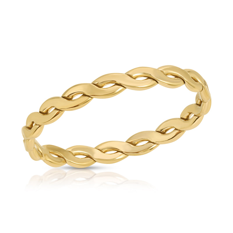 BRAIDED GOLD FILLED STACKING RING