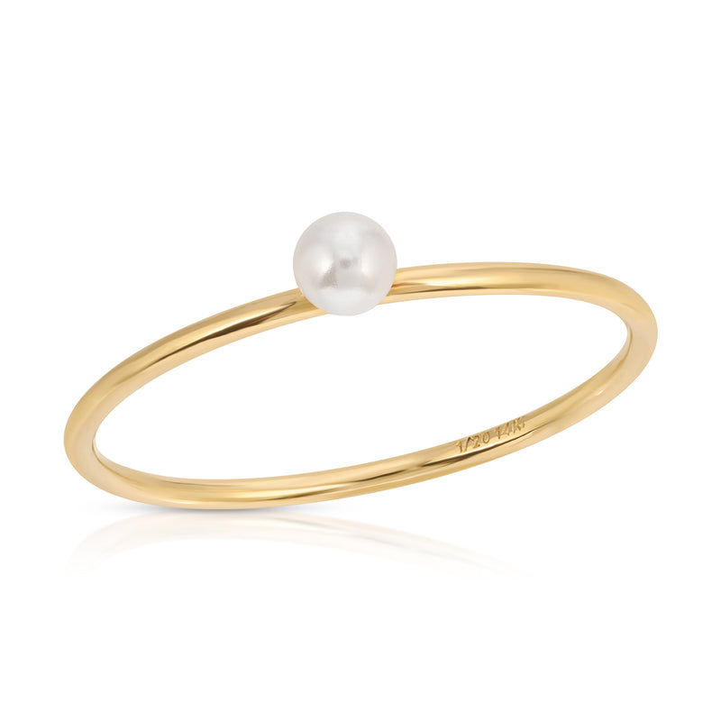 MINI PEARL STACKING RING - Main Image