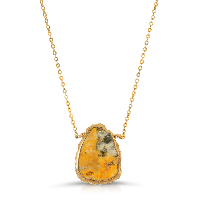 BUMBLEBEE JASPER GOLD NECKLACE